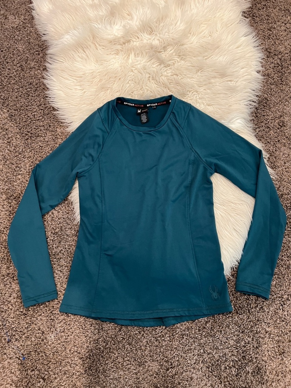 Spyder Women’s Teal-Blue Long Sleeve Performance Tee